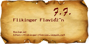 Flikinger Flavián névjegykártya