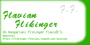 flavian flikinger business card